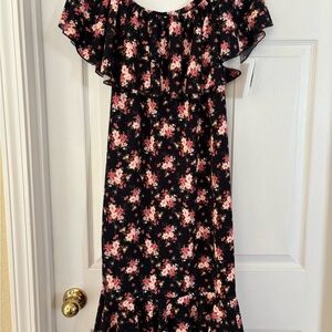 LuLaRoe Pink and Black Cici Dress